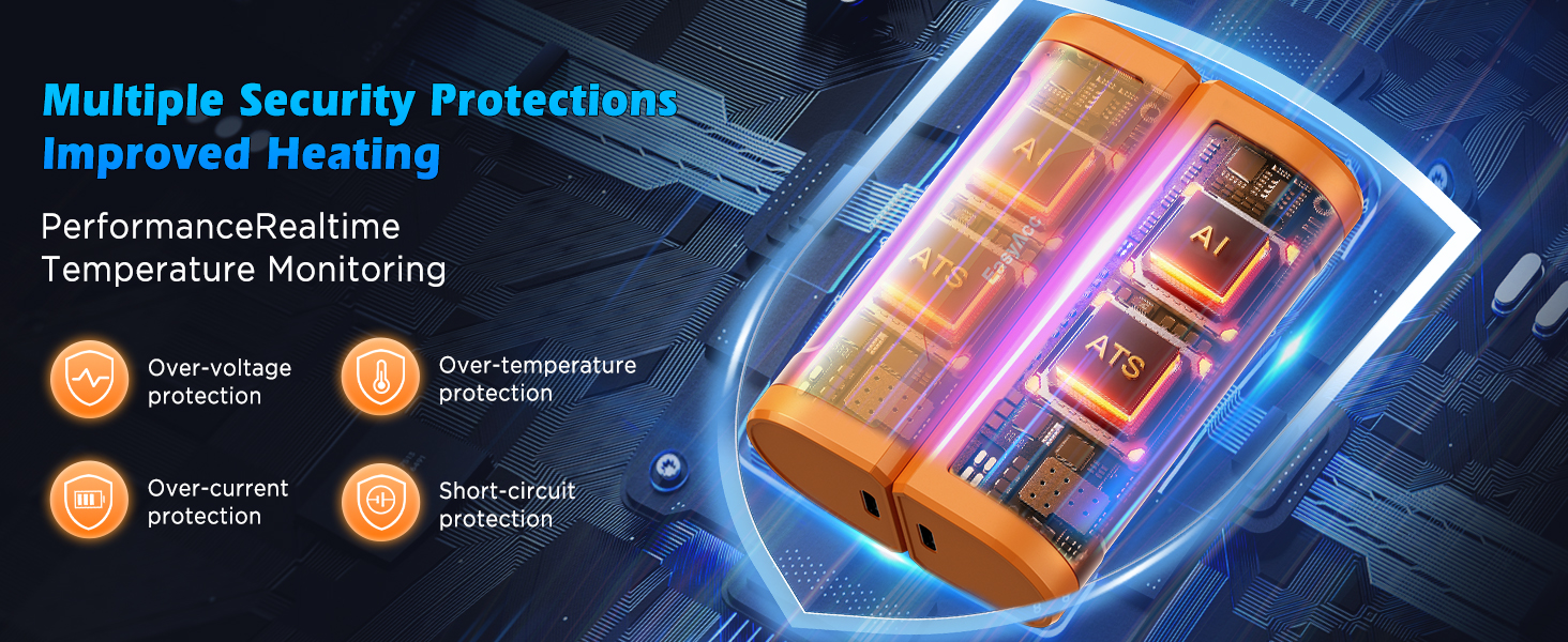 EasyAcc Портативний акумуляторний гріє рука, чорний - великий (помаранчевий)