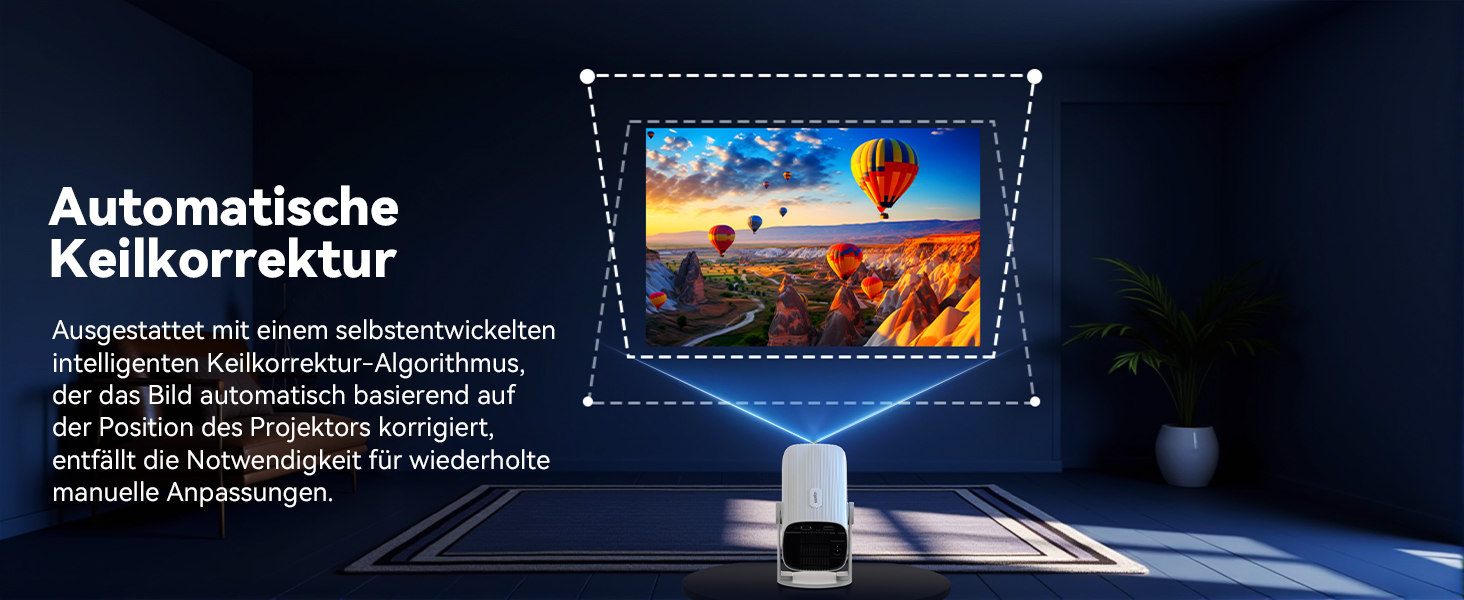 SOOMFON Mini Beamer 1080P: Портативний проєктор з Bluetooth, автотрапецеїдною корекцією та електричним фокусом. Сумісний з iPhone, Tablet, Laptop, TV Stick, HDMI, USB