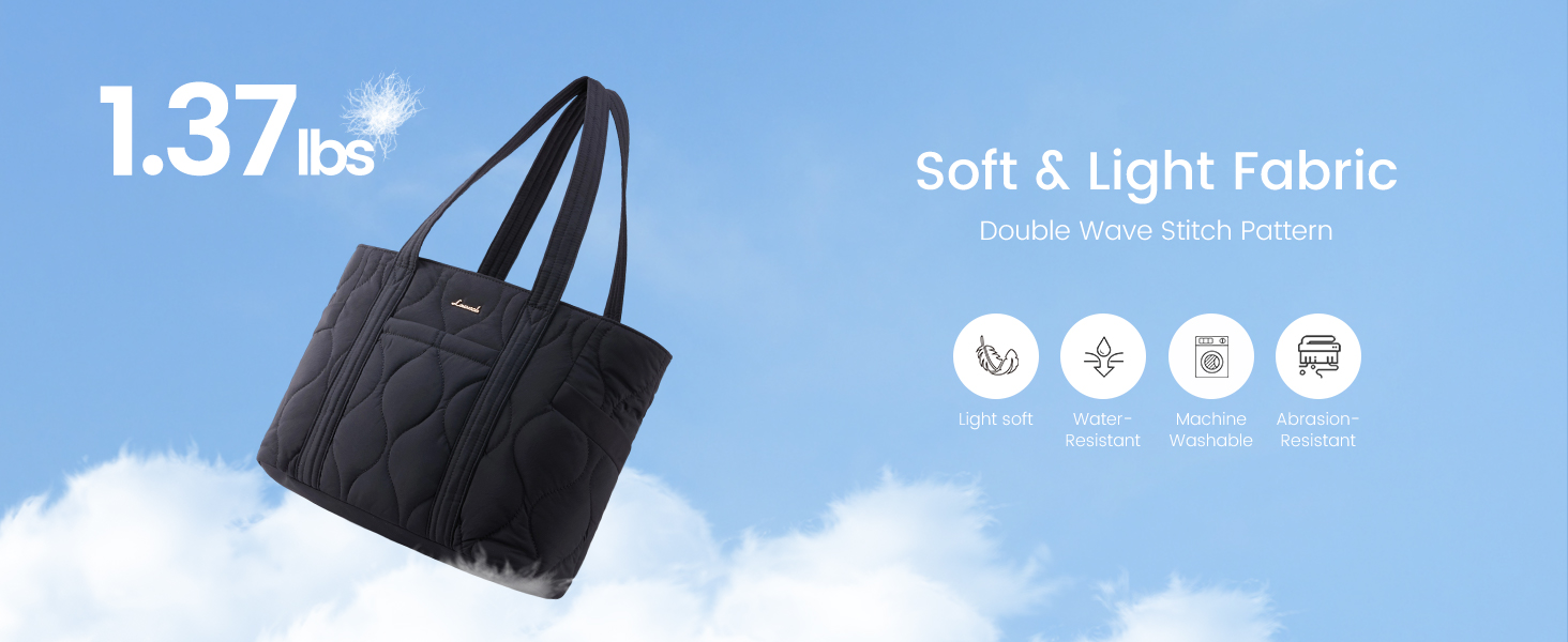 Сумка для ноутбука LOVEVOOK 15.6 дюймів, жіноча сумка-шоппер, велика містка сумка-тоут для роботи, навчання, подорожей, чорна