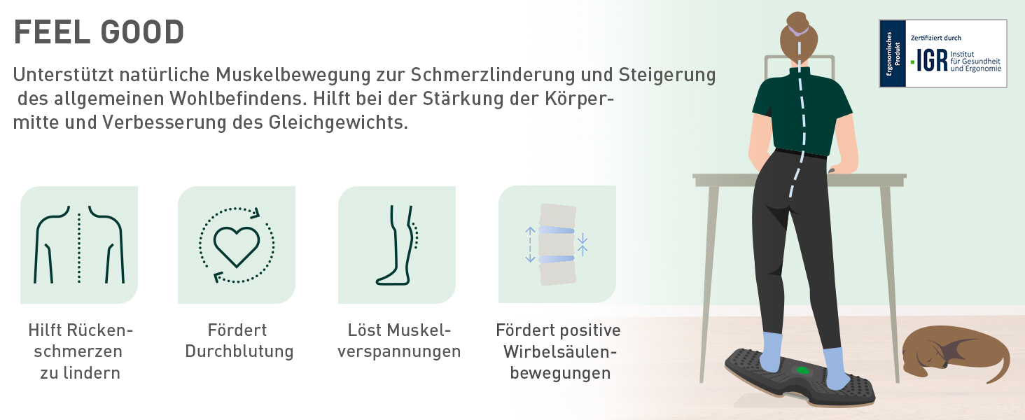 Підніжка для столу Leitz Ergo Cosy, регульована, сіра, 53710089 - для офісу та дому, знімає біль у спині та плечах