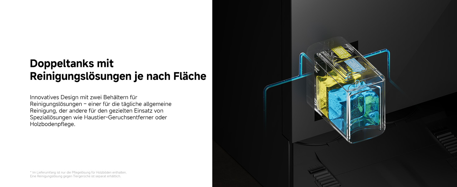 Робот-пилосос Mova V50 Ultra Complete з функцією миття, 24000 Па, подолання перешкод 6 см, навігація Liftable+RGB AI+LED, 80°C гаряча вода, 63°C самостійне сушіння, DuoSolution System, щітка Tricut (Mobius 60)