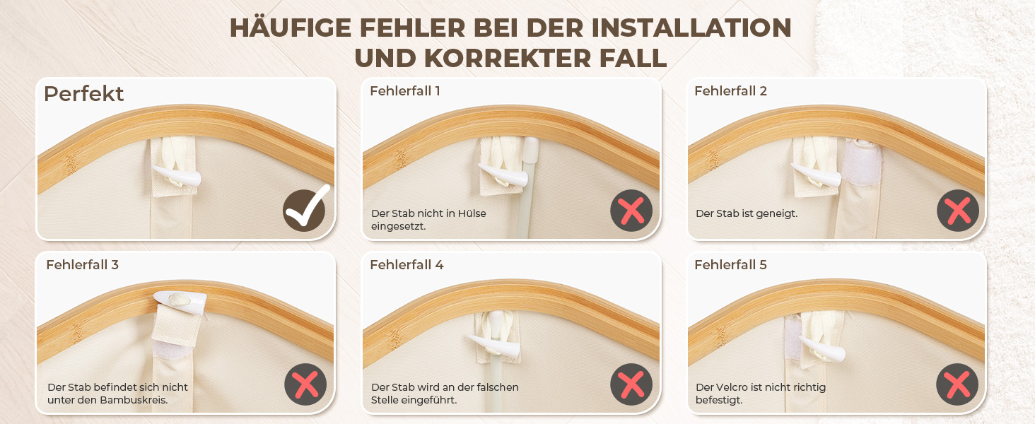 Кошик для білизни OUSFOT з кришкою, 3 відділення, 158л, сортер для білизни, знімний мішок, сітчаста кишеня, бамбукова коробка для білизни, бежевий