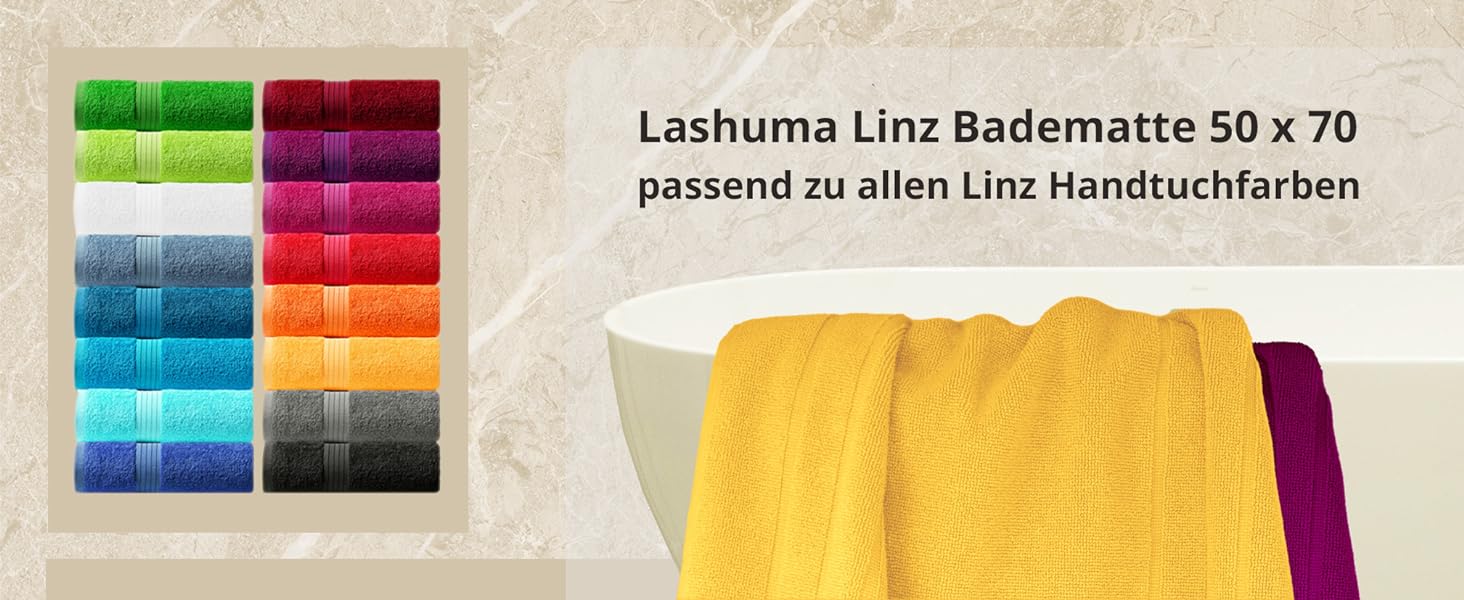 Килимок для ванної Lashuma Linz, що миється, вбираючий килимок для ванної, 50x70 см, чорний