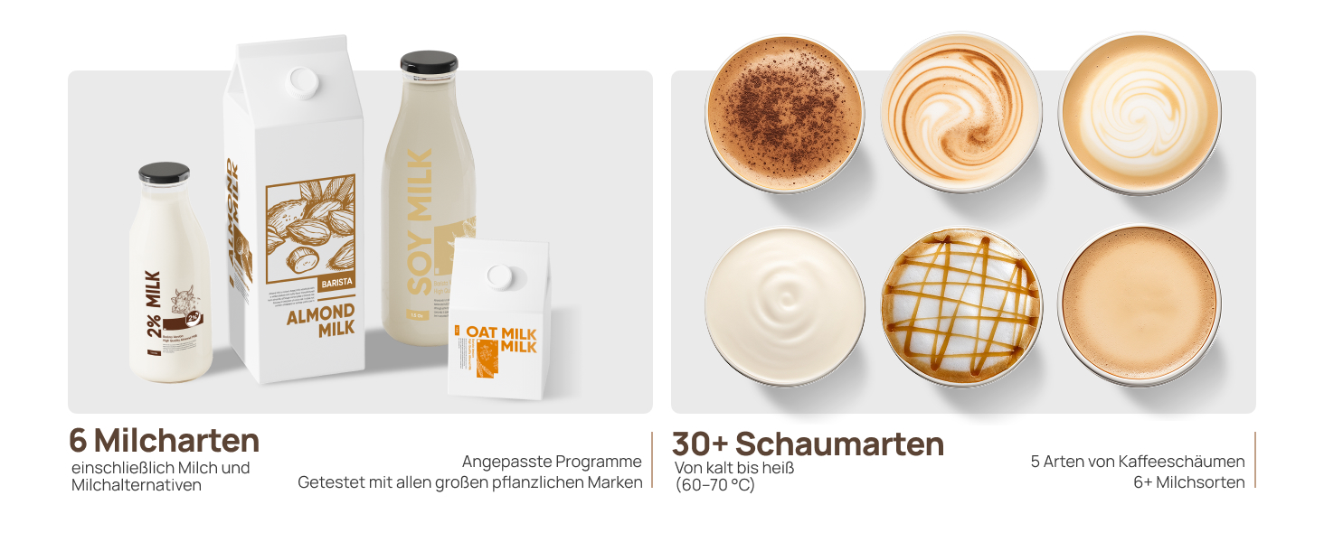 Dreo автоматичний спінювач молока All-in-1, 800 мл, срібний. Спінювач для лате-арту, гарячих та холодних напоїв, 30+ рецептів, для миття в посудомийній машині