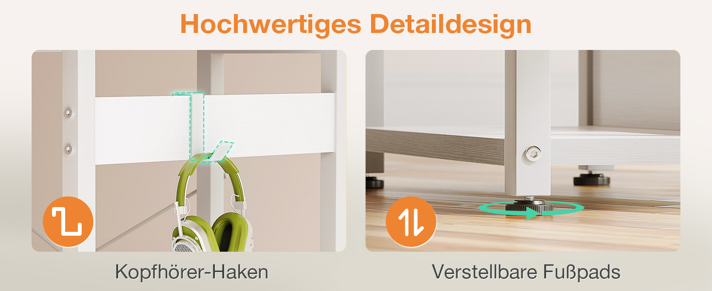 Компактний письмовий стіл Coleshome з 4 шухлядами, 100x40 см, з полицями, для офісу, кабінету, спальні