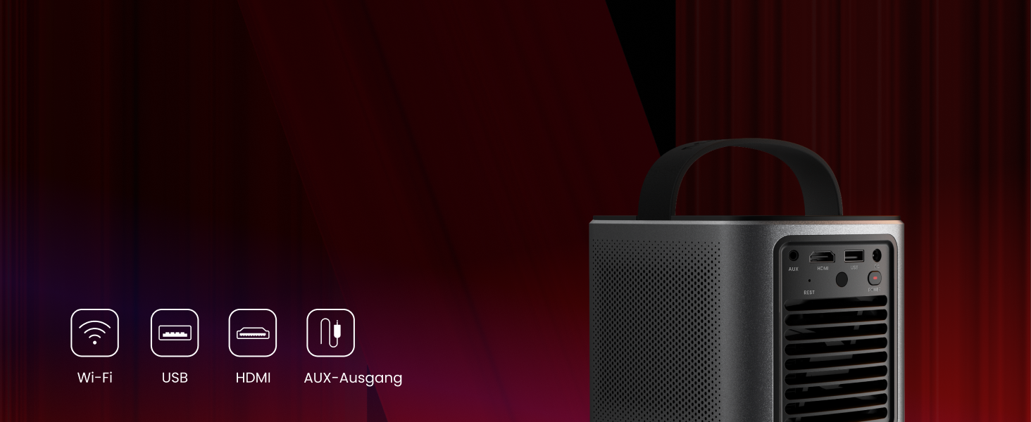 Nebula Anker Mars 3 Air Mini Beamer: проєктор 1080p з Google TV, Smart, Wi-Fi, 400 ANSI люмен, Dolby Digital, 2*8W, 150 дюймів, акумулятор, 2,5 години, новий