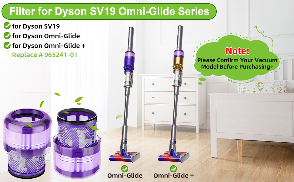 Фільтр SV19 для пилососа Dyson Omni-Glide, змінний фільтр HEPA, можна мити, 2 шт.