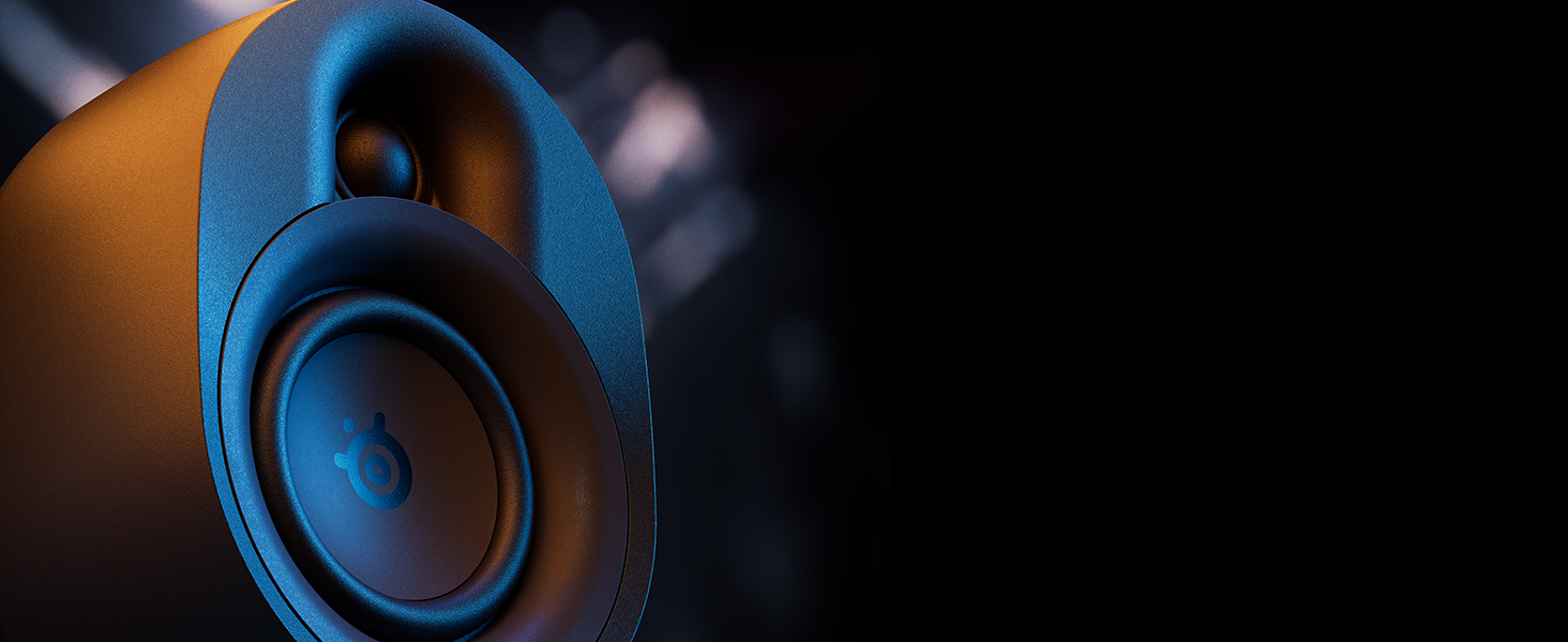 SteelSeries Arena 7 - 2.1-канавна акустика для геймінгу, RGB, USB, Aux, Bluetooth, чорний