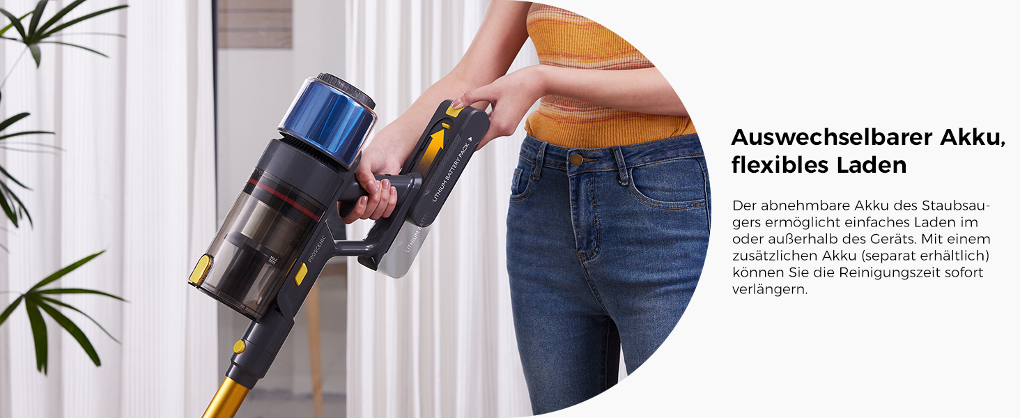 Бездротовий пилосос Proscenic P15: 55KPa, 580W, 70 хв, LED дисплей, антизаплутування, фільтр 6 шарів, для дому та авто