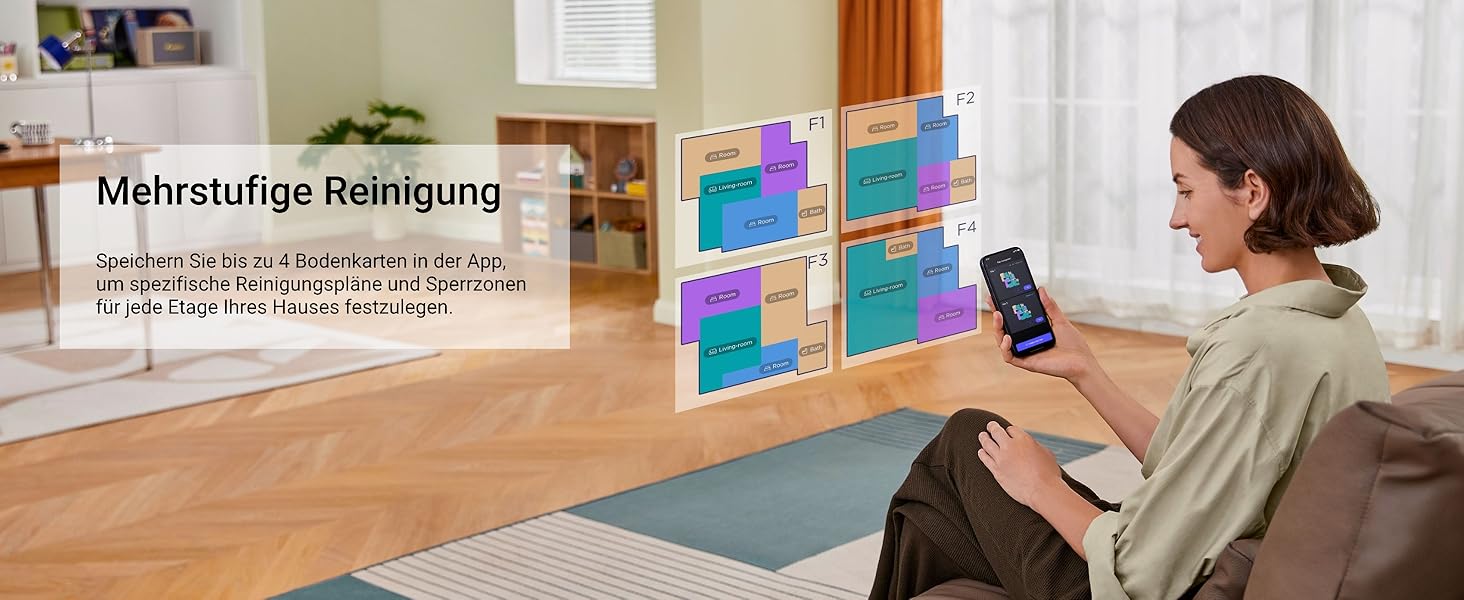 Робот-пилосос Eureka E20 Plus: 8000 Pa, самостійна очистка, DuoDetect AI, білий/чорний