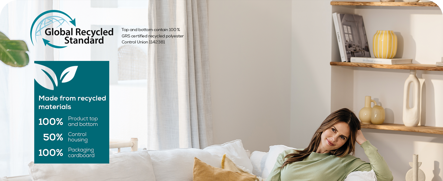 Електрична ковдра Beurer HD 80 Cord beige - тепла та затишна ковдра з 6 рівнями нагріву, функцією автовимкнення та системою безпеки, з м'якого корду