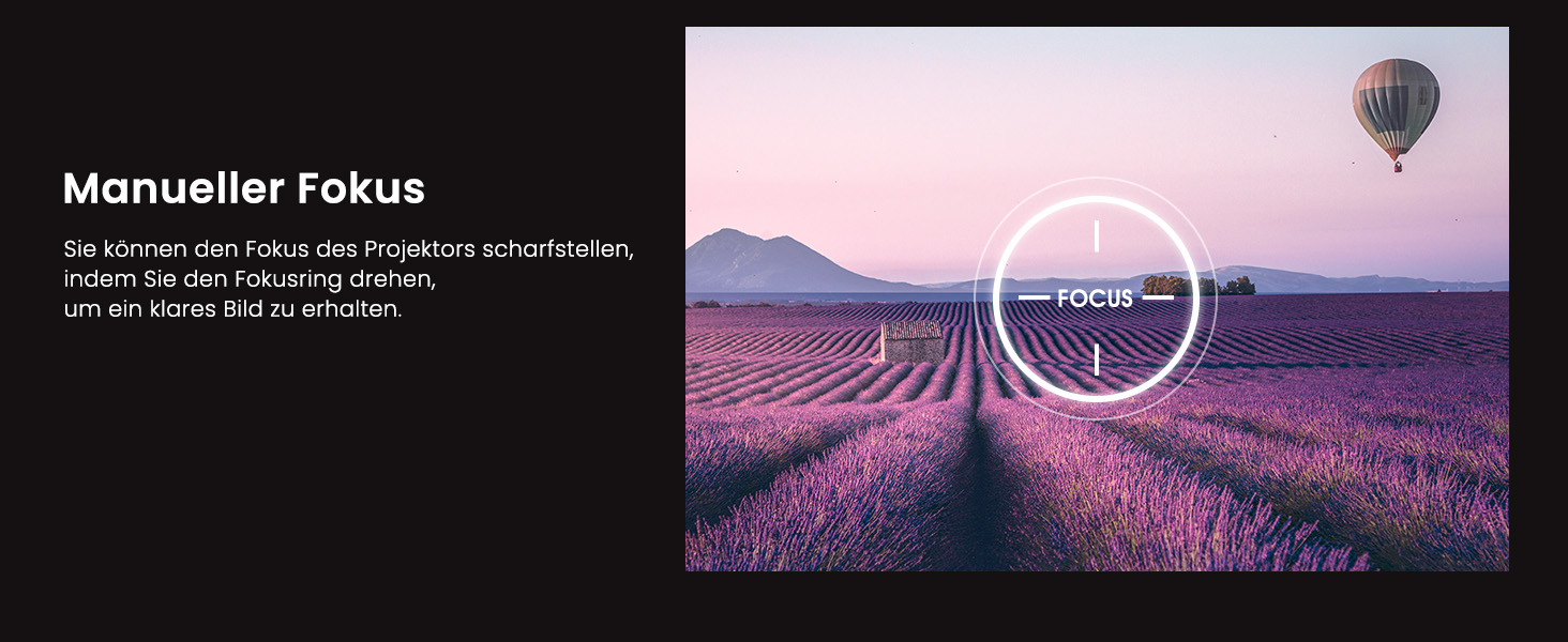 Проектор HAPPRUN Mini Beamer 4K H1: 1080P, Bluetooth, портативний, для дому та кінотеатру