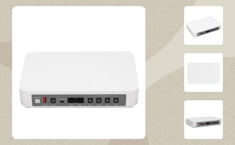 Mini UPS Marhynchus 8000mAh з батареєю, індикатором та підтримкою англійської мови для роутера, камери, телефону (EU-штекер)