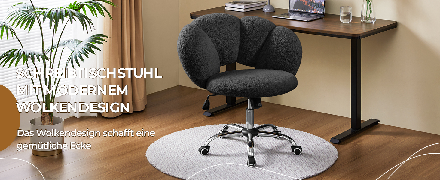 Крісло офісне Yaheetech, ергономічне, чорне, регульоване по висоті, до 136 кг, для дому/офісу