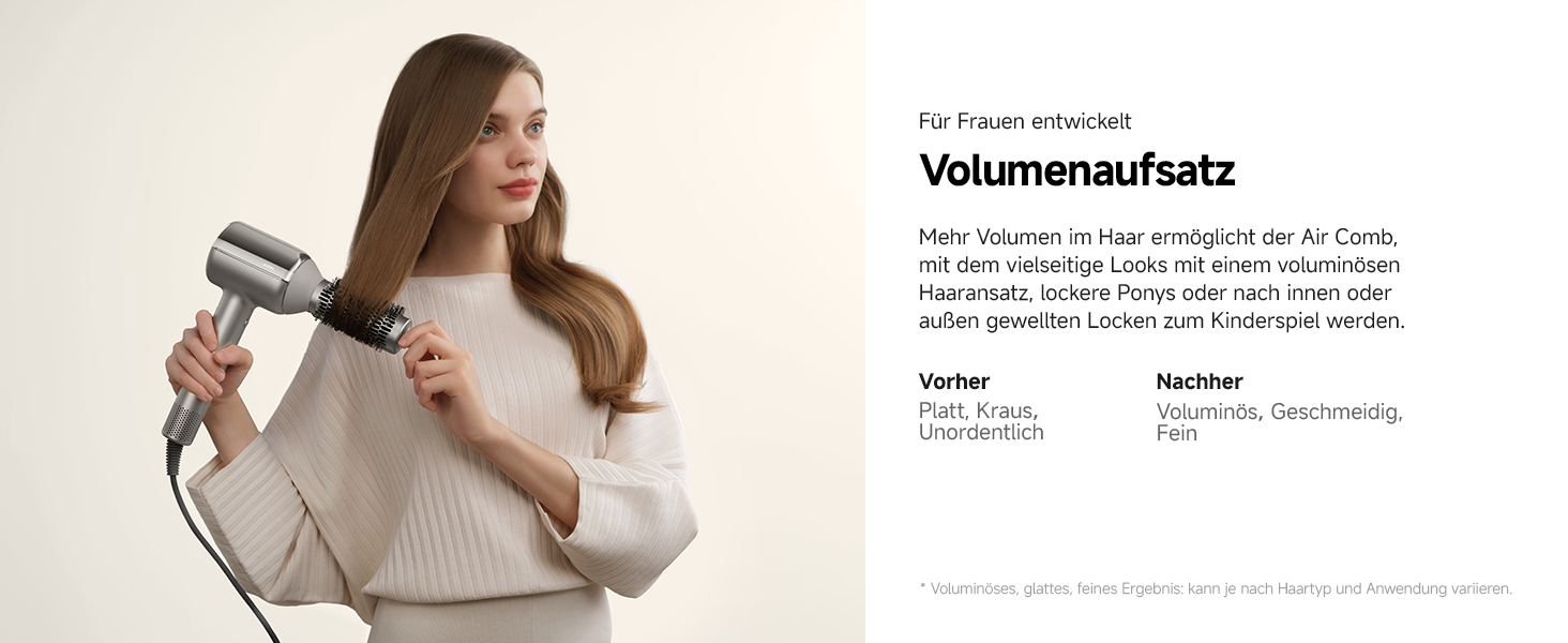 Фен для волосся MOVA Shine 20 з дифузором, високошвидкісним мотором та плазмою для догляду, NTC-контролем температури, сріблястий