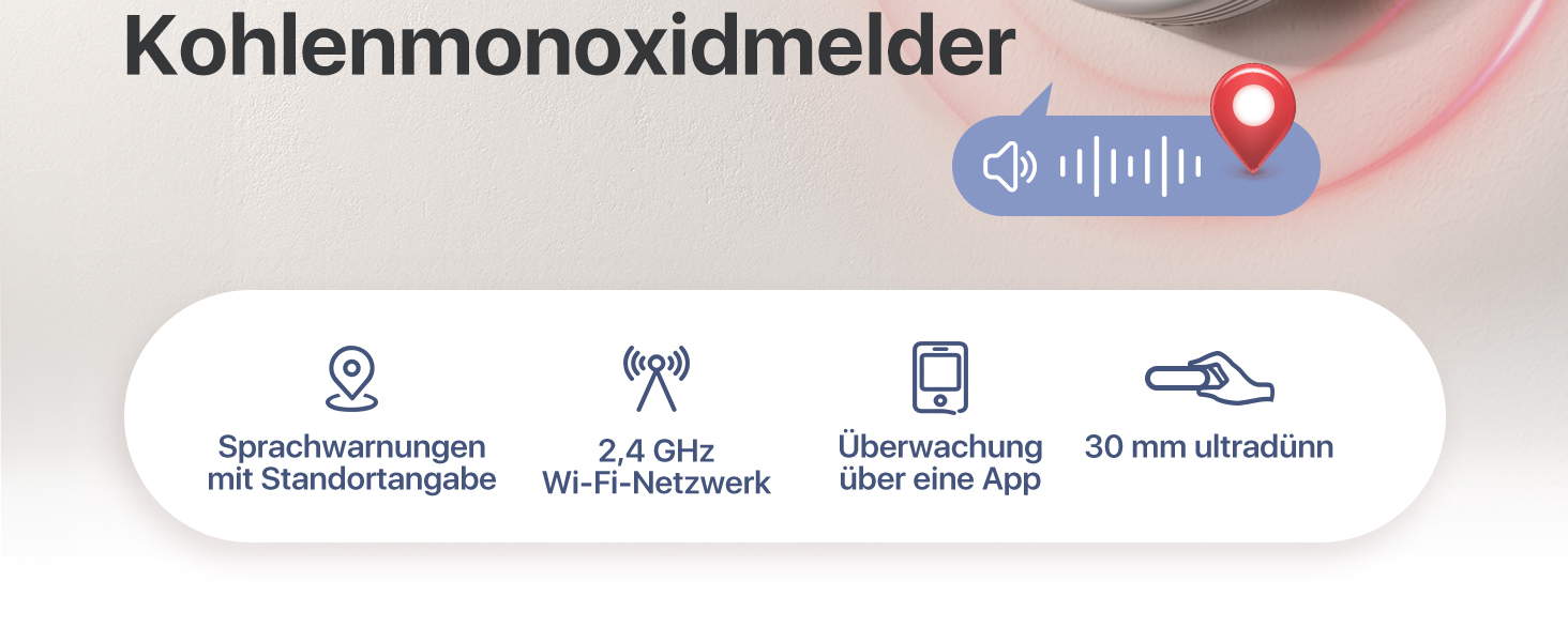Датчик диму та CO X-Sense з Wi-Fi, голосовий сповіщення та визначенням місця розташування, 2-в-1, з базовою станцією SBS50, XP0A-MR11