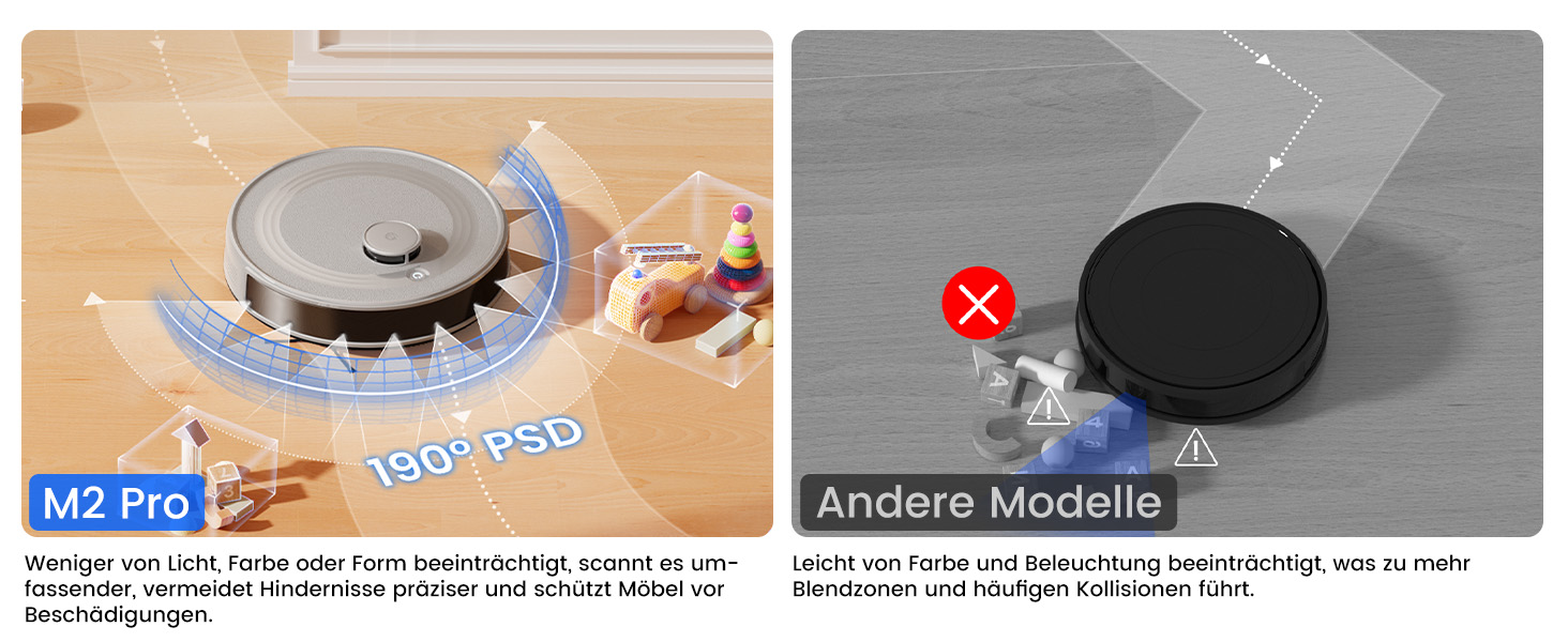 Робот-пилосос LEFANT M2 Pro Mondgrau з функцією миття, 5000Pa, LiDAR, 150 хв, розпізнавання килима, керування через додаток/голос, для видалення шерсті тварин, чорний