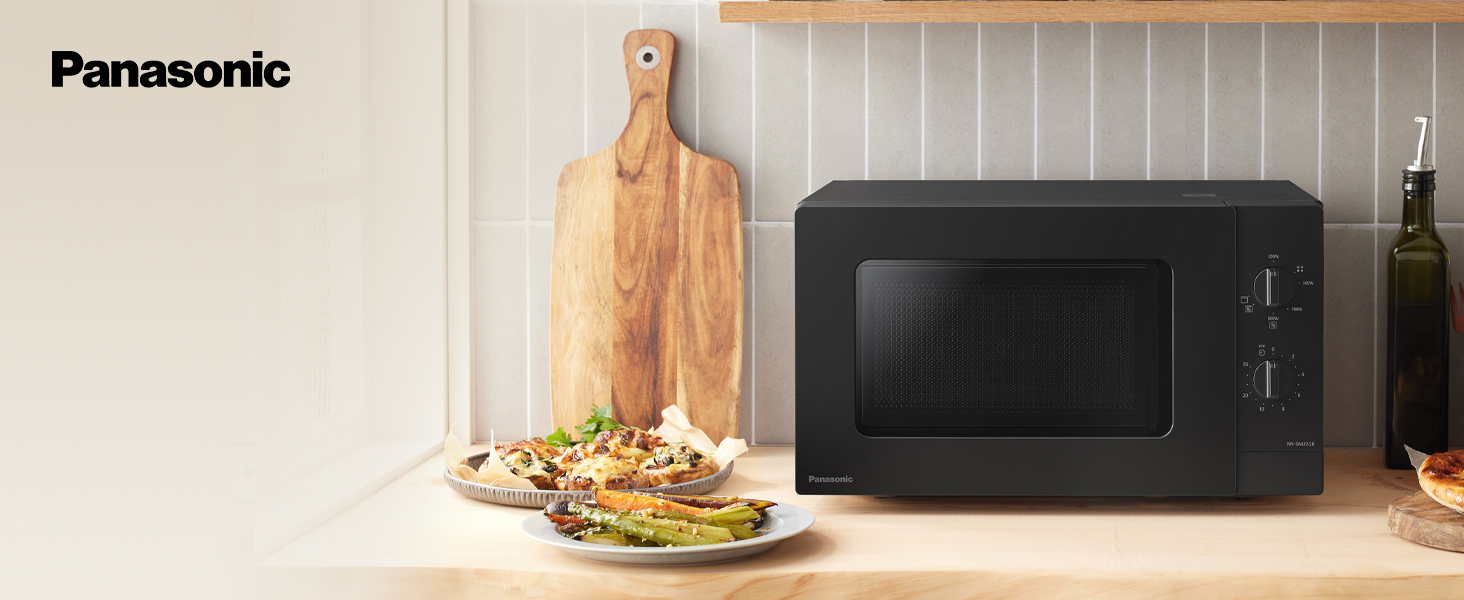 Мікрохвильова піч Panasonic NN-ST21QWEPG 20л з грилем, чорна - 800 Вт, 11 програм, LED-дисплей