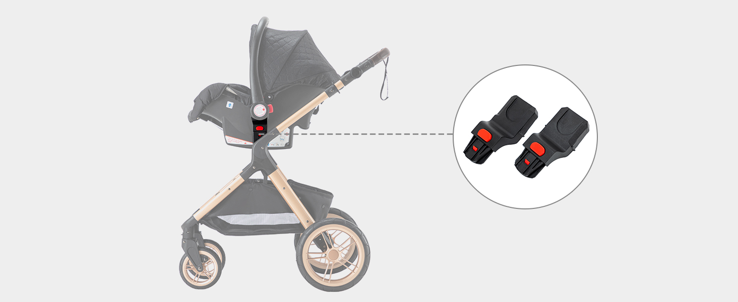 Дитяча коляска Glokid 3 в 1 з реверсивним сидінням, люлькою та автокріслом, з великими колесами, компактно складна, блакитна (LQL XX1)