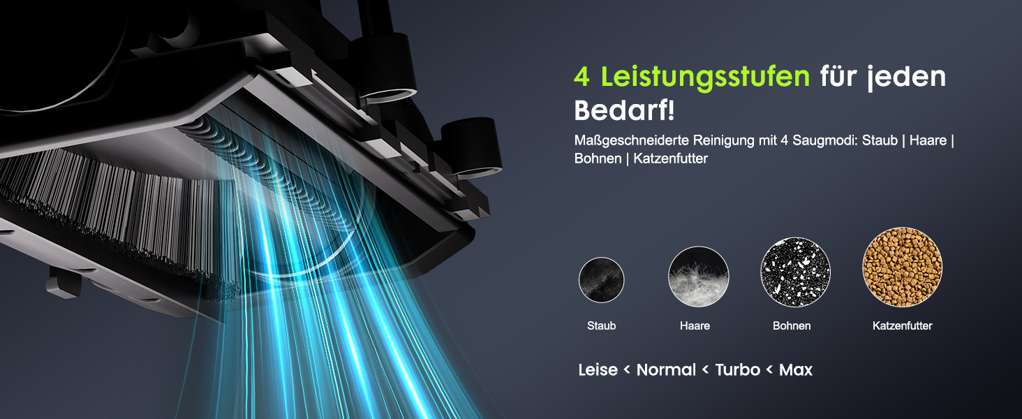 Робот-пилосос з функцією миття, автоматичне спорожнення (75 днів), потужність 8500Pa, зрізач для шерсті тварин, лазерна іграшка для котів, лазерна навігація, знімне м'яке прибирання, робот-пилосос для твердих поверхонь, килимів та шерсті тварин, чорний
