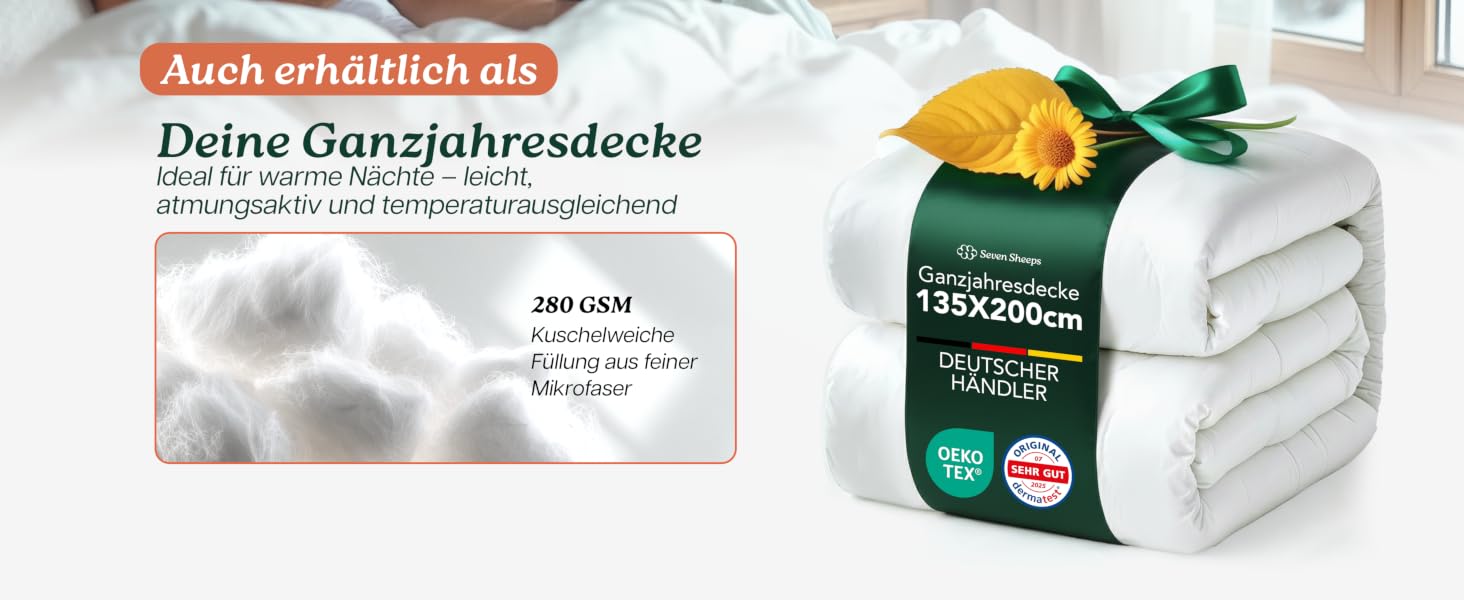 Літня ковдра Premium Duvet 135x200 см, гіпоалергенна всесезонна ковдра для сну