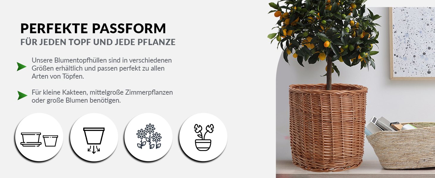 Керамічні горщики для квітів KOTARBAU® (15 см, діаметр 13,5 см, білі)