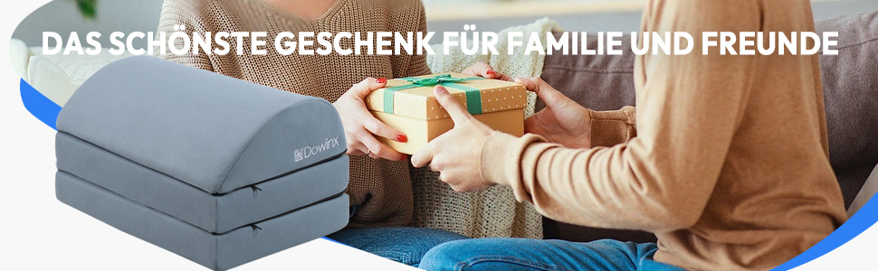 Підставка для ніг під стіл Dowinx, регульована по висоті, знімний чохол, зручна для офісу, авто, дому (3 шари, блакитна)