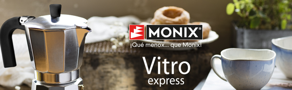 Кавник Monix Vitro Express для мокко, 3 чашки, алюміній/нержавіюча сталь (упаковка 2 шт.)