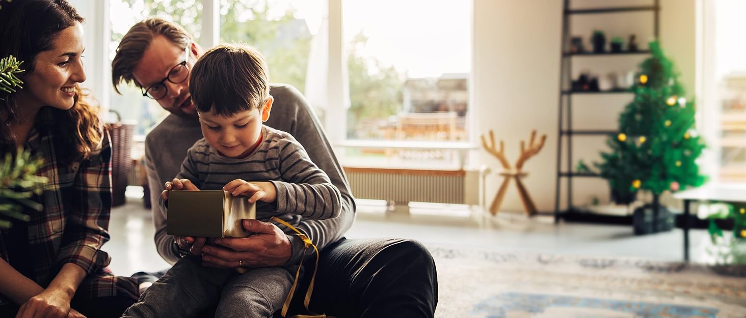 WOLFANG Міні проєктор 4K з Netflix, 26000 люмен, WiFi 6, Smart, 50% Zoom, 180° обертання, сумісний з TV Stick, iOS, Android, PC, PS5, HDMI, AV