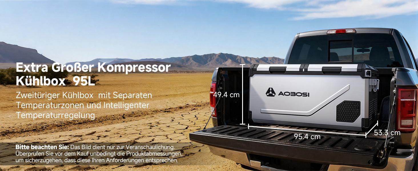 Автомобільний компресорний холодильник AAOBOSI з Wi-Fi, LED підсвіткою, -20°C/+20°C, 12/24V/220V, на колесах для авто, кемпінгу, подорожей
