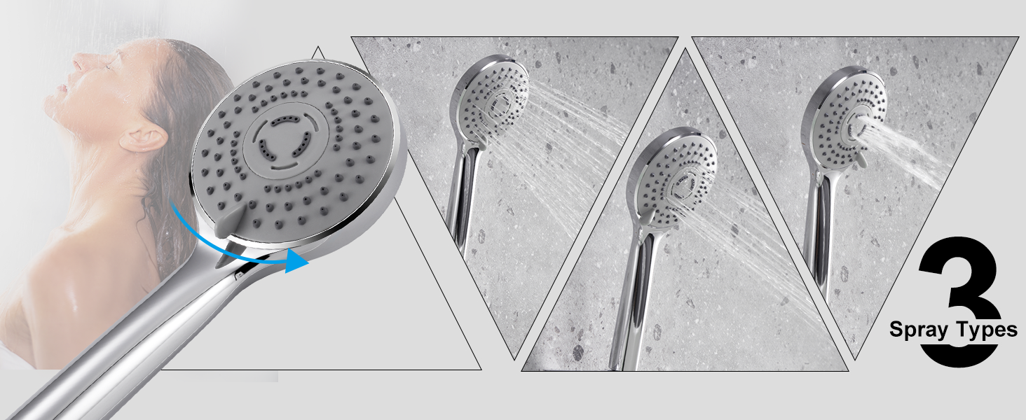 Змішувач для ванни з тропічною дощурою, набір для ванної кімнати (хром) BS111