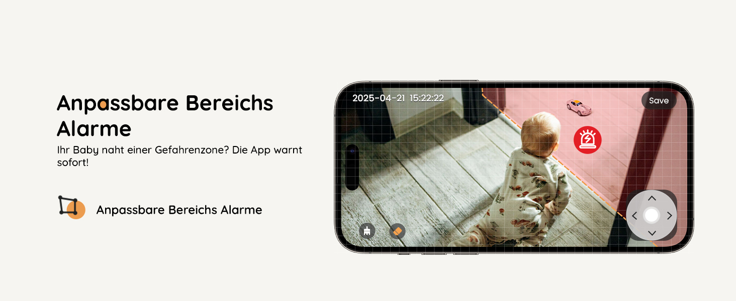 Відеоняня BOIFUN 2K/3MP з камерою Wi-Fi, нічним баченням, 5