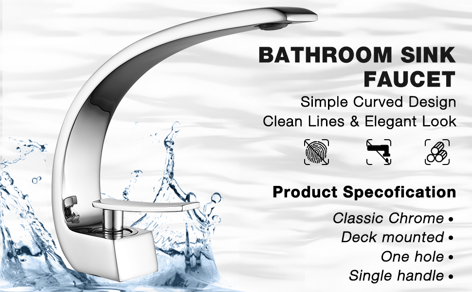 Змішувач для ванної кімнати/умивальника, хромований, латунний, для ванни, туалету, гостьового WC