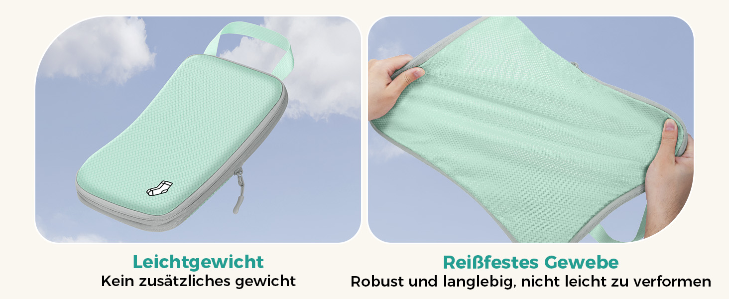 Набір органайзерів для подорожей у валізу з компресією, 8 водонепроникних пакувальних кубів для ручної поклажі та рюкзака, зелений колір