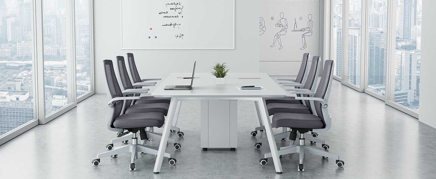 Офісний крісло SIHOO ергономічне з регульованими підлокітниками, підтримкою попереку та м'якою спинкою Mesh. Сірий колір.