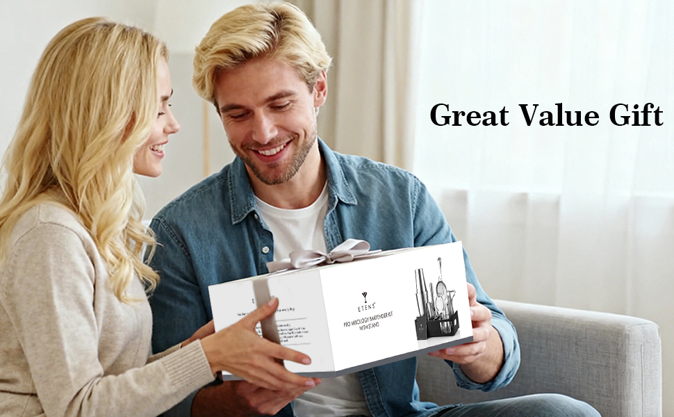 Набір для коктейлів 15 предметів: шейкер бостонський, джигер, сито, відкривачка, ложка для коктейлів - Барменський набір для приготування коктейлів