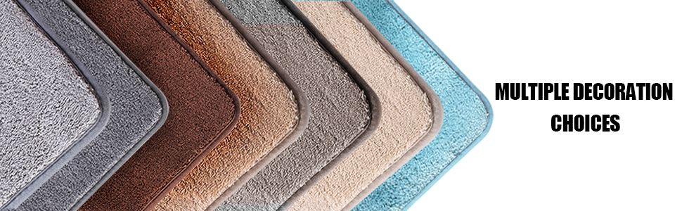 Килимок для ванної кімнати GONICVIN 60x90 см, м'який фланелевий, миючий, з антиковзаючим покриттям, для ванної, вітальні (Турквіс)