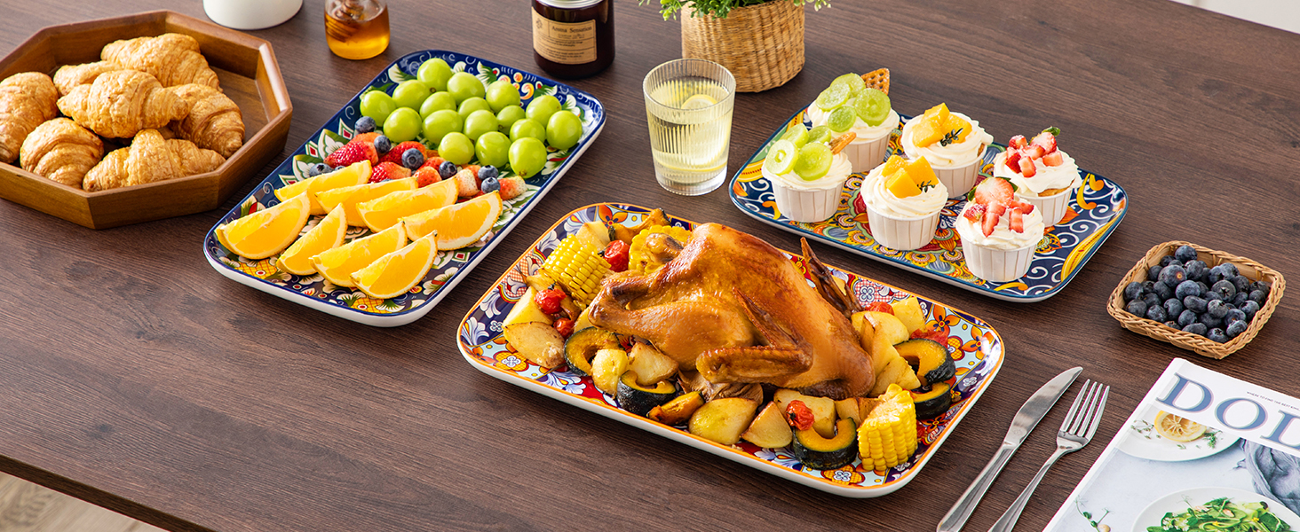 Набір посуду SIMI 18 предметів для 6 осіб, порцеляна, богемський стиль