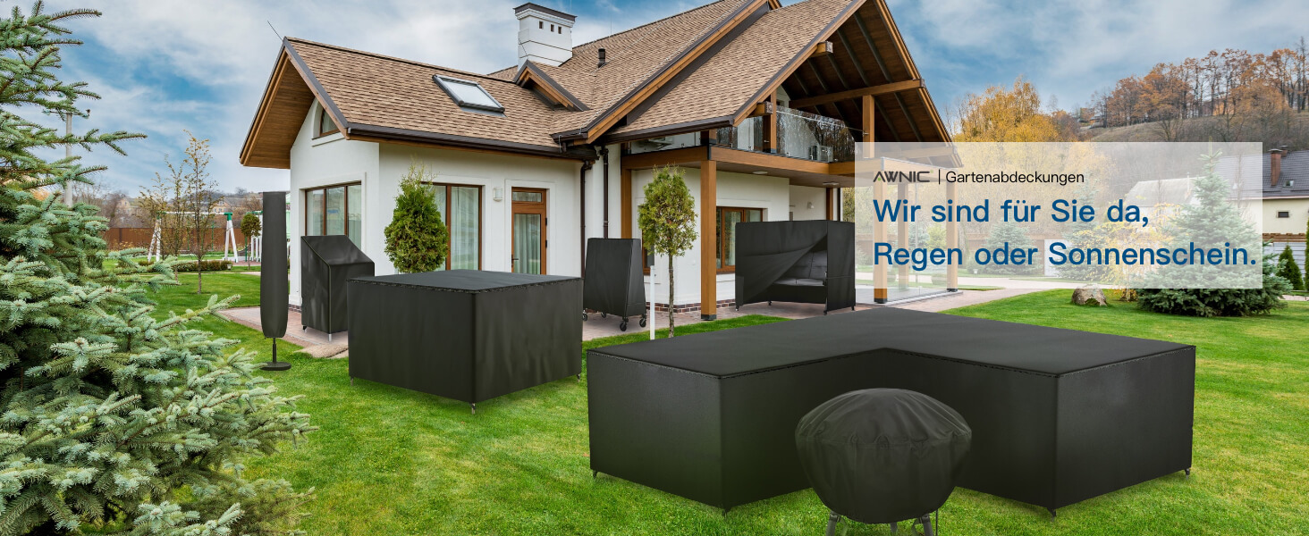 Накладка для садово-патіо меблів Awnic, зимостійка, важка, 420D Oxford, водонепроникна, анти-UV, міцна, прямокутна (160x71 см)