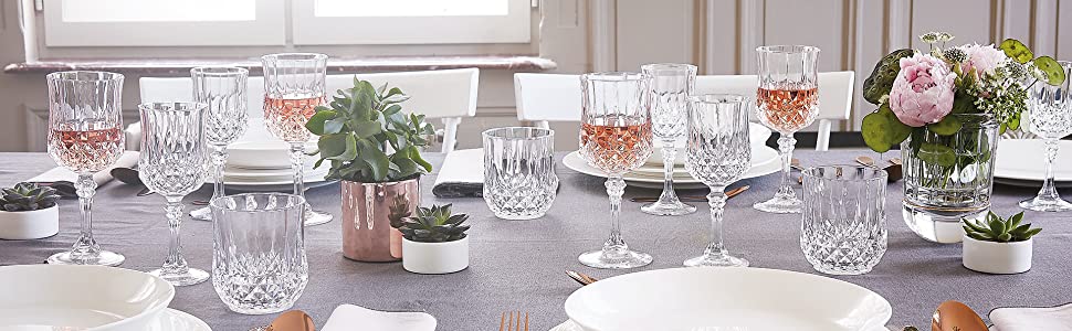 Келихи для коньяку Cristal d'Arques Paris Longchamp, 320 мл, 6 шт., з Kwarx, блискучі, міцні, прозорі