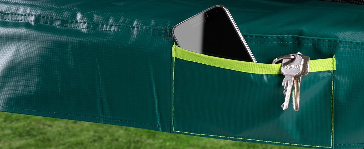 Батут KINETIC SPORTS без пружин 'Bungee Safety Elite' Ø 305 см, зелений - для дітей та дорослих, AirMAXX, вуличний, тихий