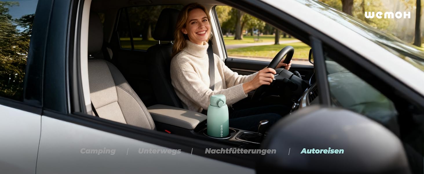 Портативний підігрівач для пляшечок Wemoh з самоочищенням, точним контролем температури, 450 мл та швидким нагрівом 100W для дитячого харчування та води