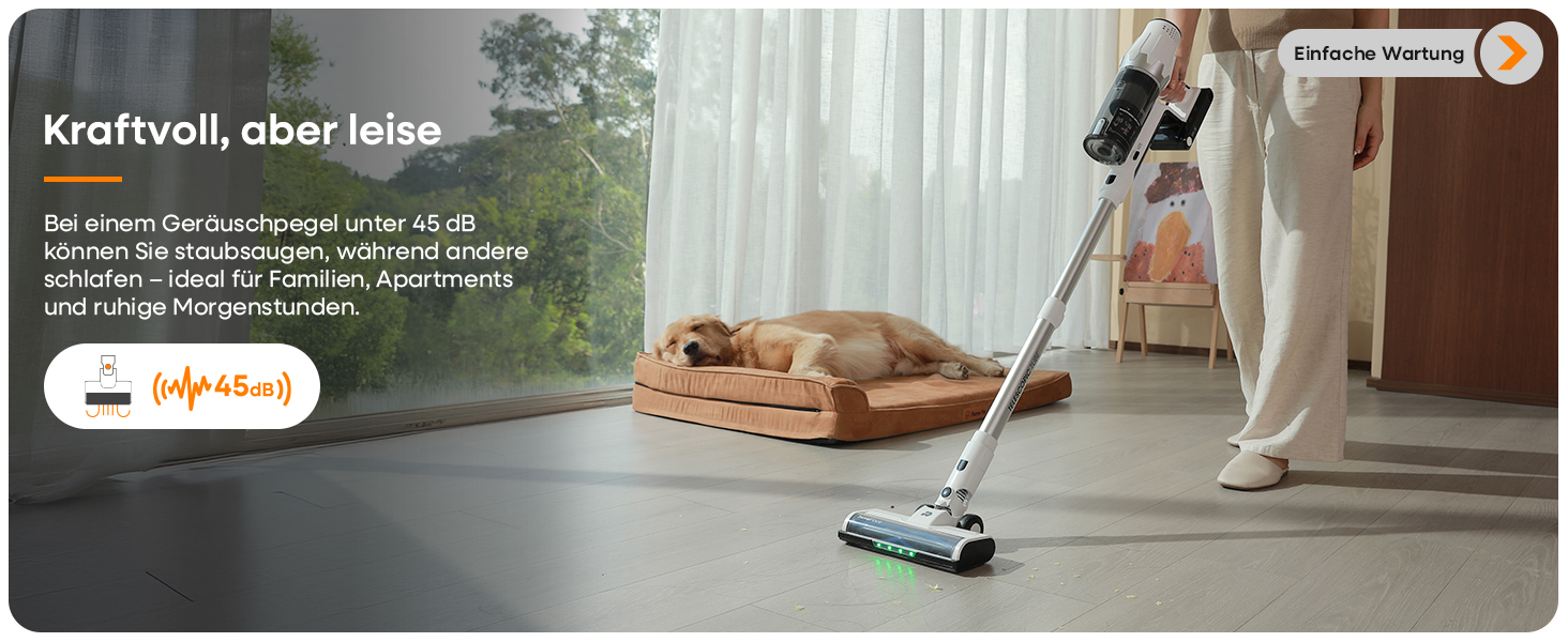 Акумуляторний пилосос ElecKeys 48000 Па, 580 Вт, 65 хв з LED дисплеєм, для підлоги, килимів та шерсті тварин, білий