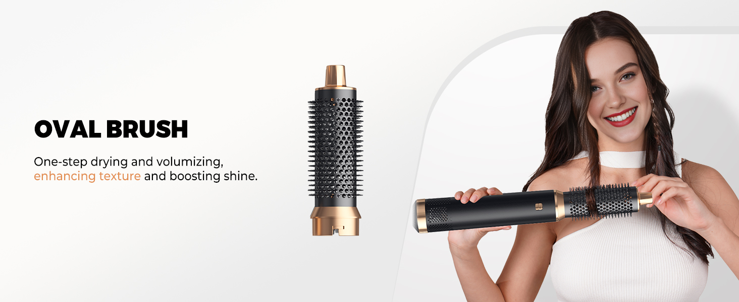 Airstyler 5 в 1: Фен-щітка, плойка, гаряче повітря для укладки волосся Schwarz/Gold