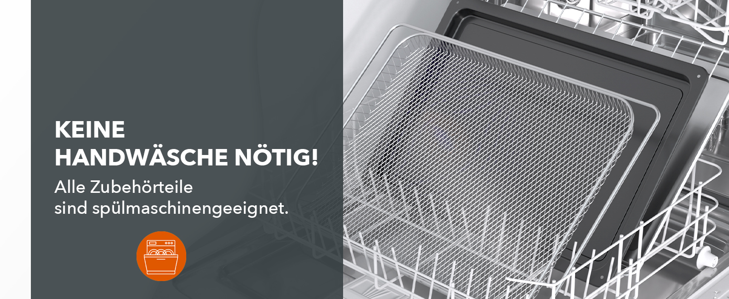 Багатофункціональна міні-піч Heinrich's з об'ємом 48л, конвекція, таймер 8год, підсвітка, 100-230°C, сенсорне керування, з аксесуарами, чорна, 2000W