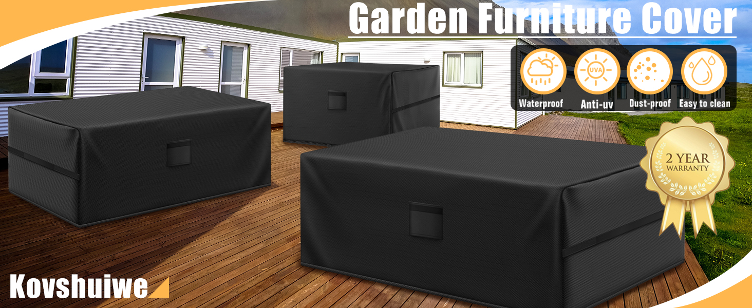 Захисний чохол для садово-патіо меблів, 250x250x90 см, водовідштовхуючий, стійкий до УФ-випромінювання, 420D, для вулиці