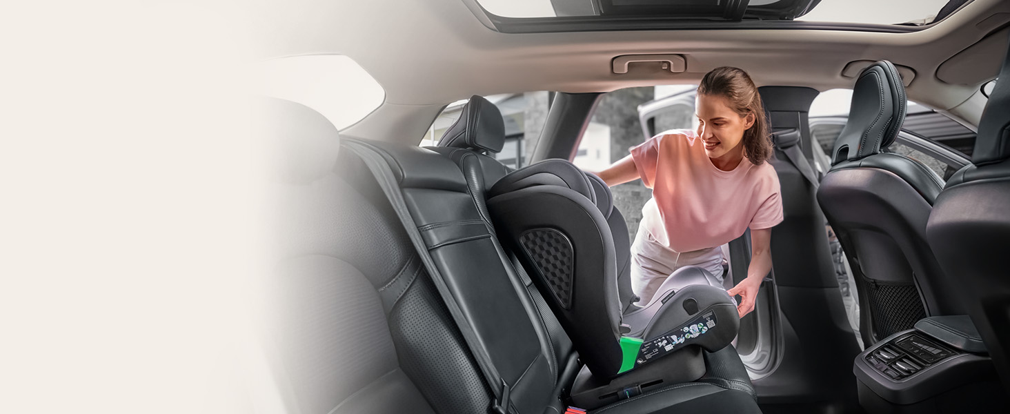 Автокрісло Lionelo NEAL I-Size, група 2/3, 100-150 см, 3-12 років, ISOFIX, регульована підголовник, бічні захисти, підлокітники, стандарт R129