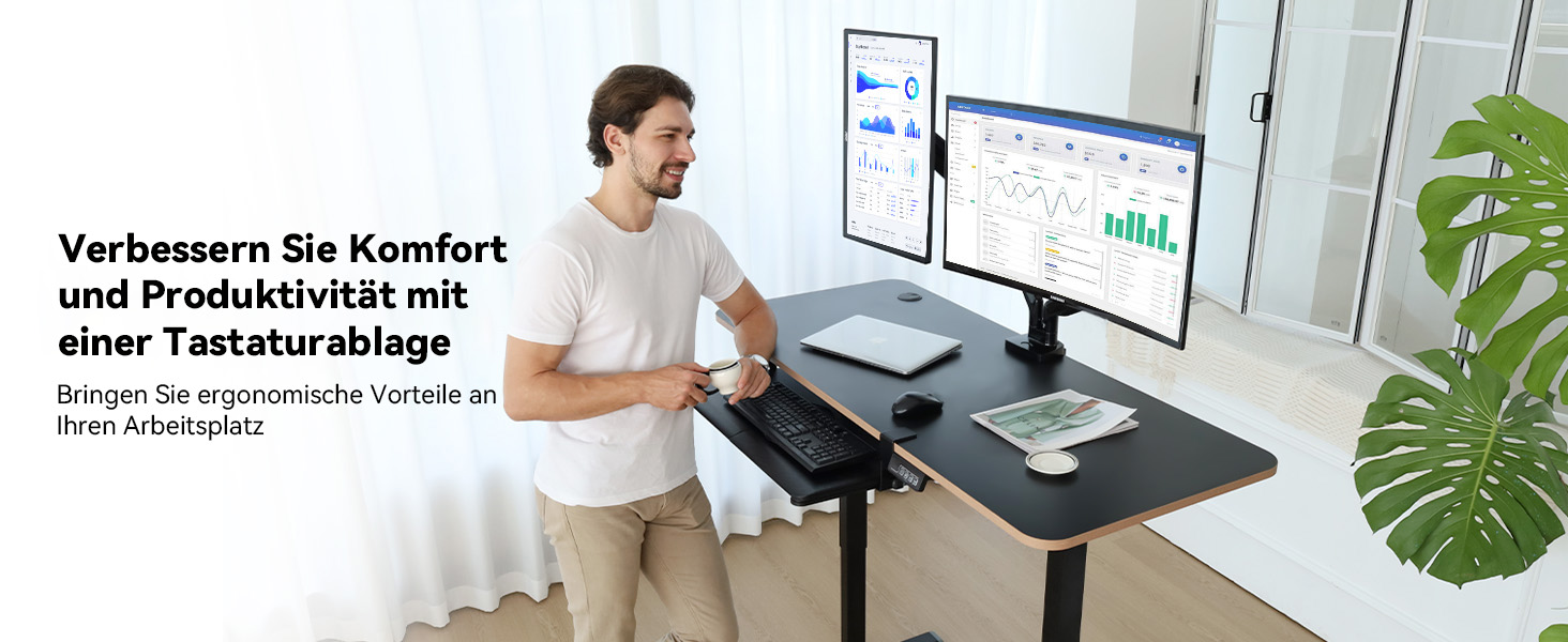 Підставка для клавіатури NearHub, висувна, під стіл, карбоновий дизайн, 65x30 см