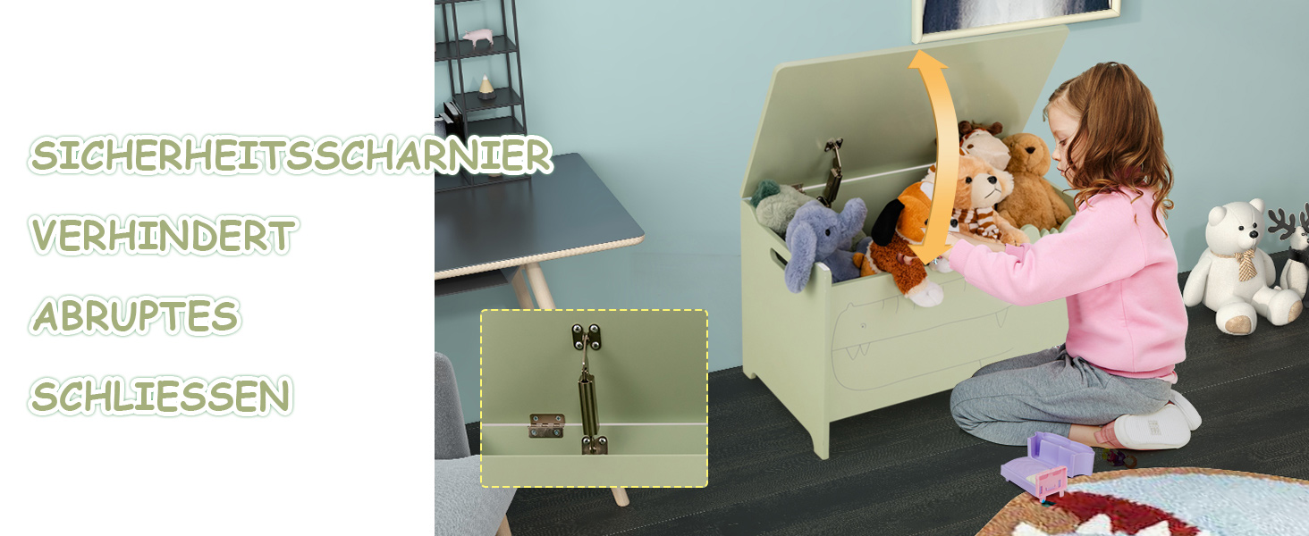 Дерев'яна іграшкова скриня COSTWAY 2-в-1: скриня та табурет, 60x33x37,5 см (білий)