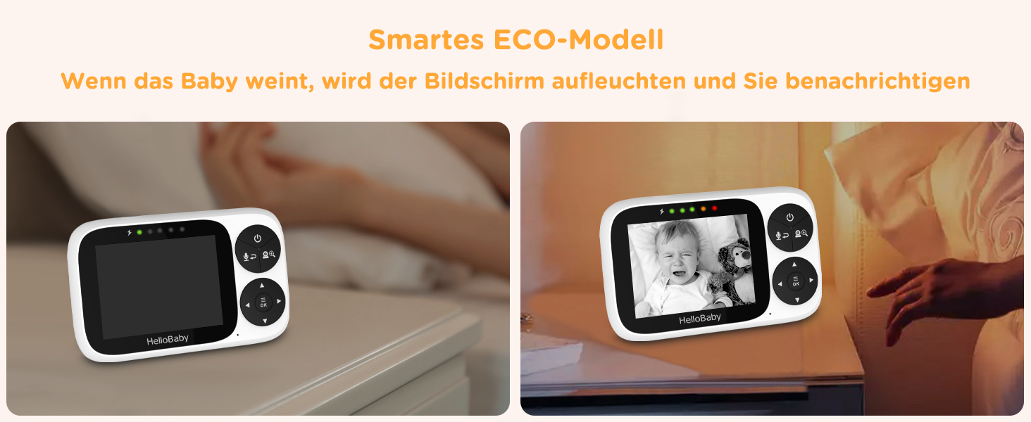Радіоняня HelloBaby з камерою та екраном 3.2